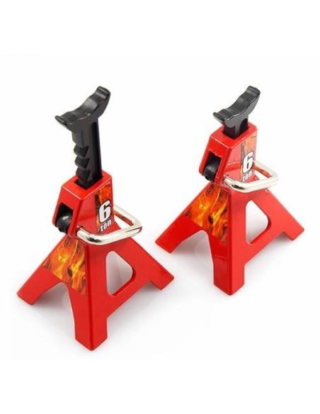 Ton Jack ajustable Yeah Racing (2pcs) - RED