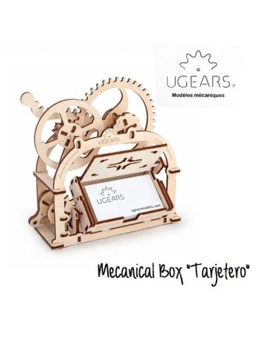 Tarjetero mecánico (Mechanical Box) - UGEARS