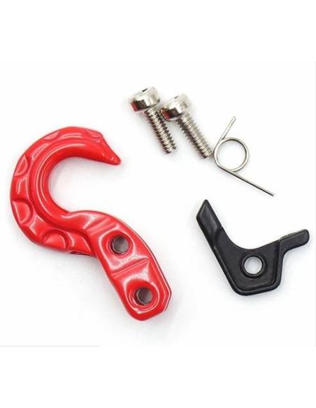 1/10 RC Rock Crawler Scale Spring Loaded Metal Hook Red.