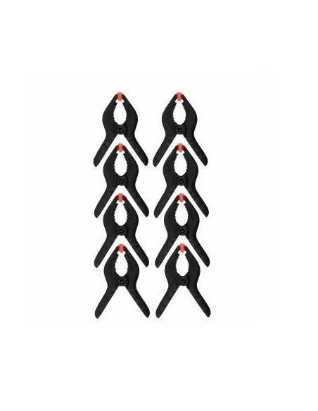 Set 8 pinzas sujeción 20mm.