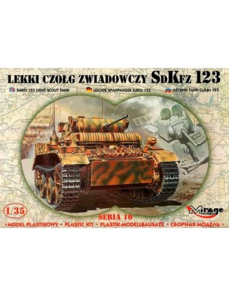 SDKFZ 123,PZ.KPFW II GERMAN LIGHT SCOUT TANK, MIRAGE HOBBY