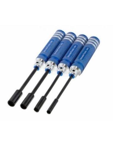 Set destornilladores de tubo hexagonal 4 - 5,5 - 7 - 8 mm