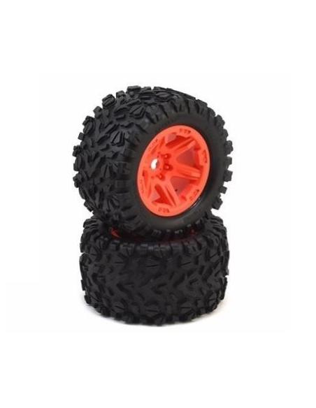 Traxxas Talon EXT Tires 3.8" Pre-Mounted Monster Truck Tires - Orange