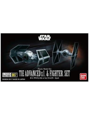 Tie Advanced x 1 & Fighter Set mini-kit 007 BANDAI