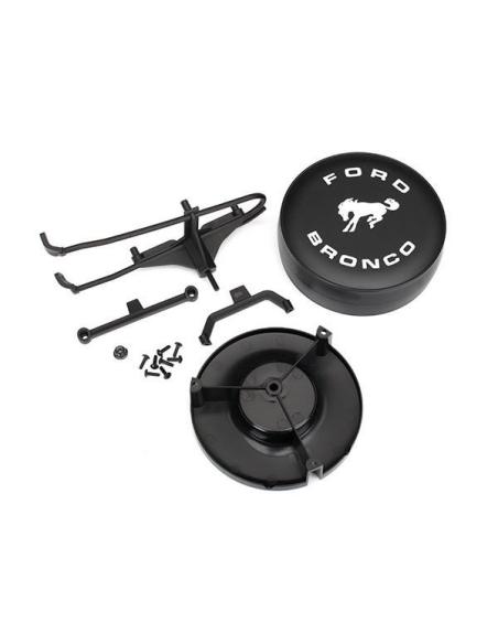 Traxxas Tire Mount and Cover for Ford Bronco XLT.