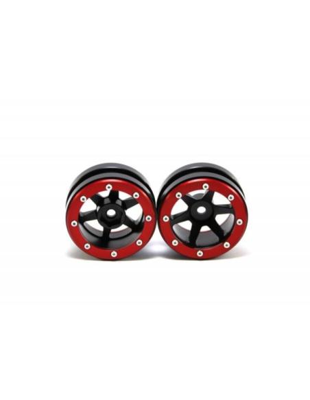 Beadlock Wheels PT-Slingshot Black/Red 1.9 Metsafil (2u)