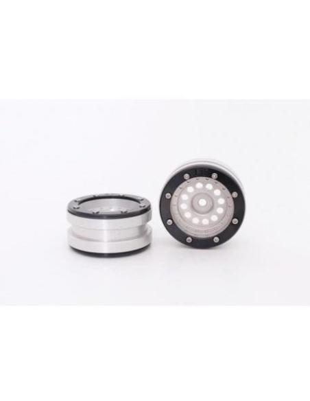 Beadlock Wheels PT-Bullet Silver/Black 1.9 Metsafil (2u)