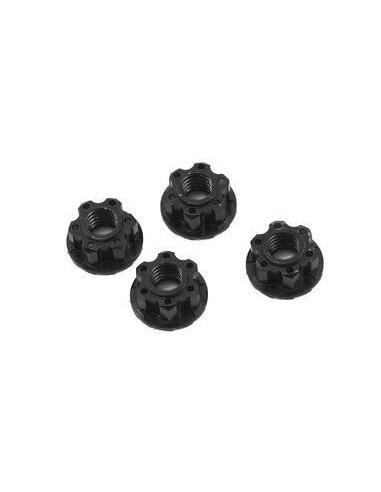 4mm Aluminium Wheel FlangeLock Nut 4pcs For RC Car B
