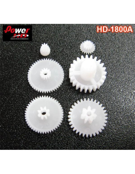 Piñoneria de plástico para el servo HD-1800A de Power HD