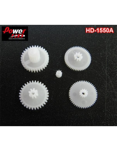 Piñoneria de plástico para el servo HD-1550A de Power HD