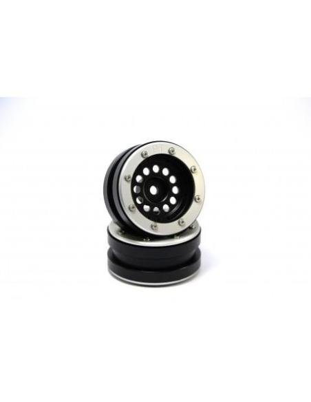 Beadlock Wheels PT-Bullet Black/Silver 1.9 Metsafil (2u)