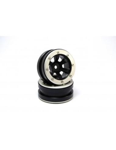 Beadlock Wheels PTClaw Black/Silver 1.9 (2 pcs)