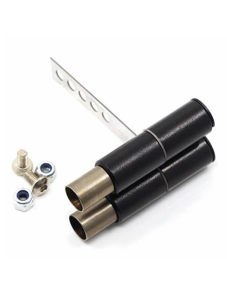 Scale stainless Steel Dual Exhaust Pipe 1/10