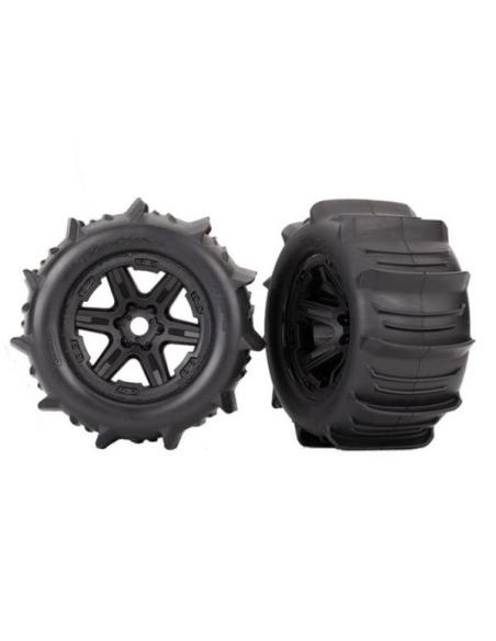 Tires & wheels PADDLE Black 3.8' Traxxas (2u)