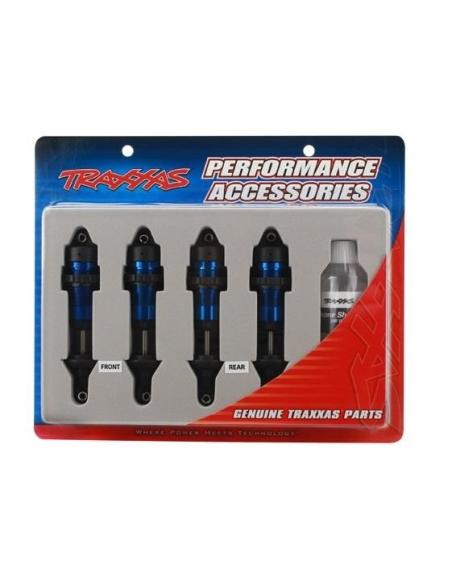 Shocks, GTR aluminum, blue-anodized bodies with TiN shafts