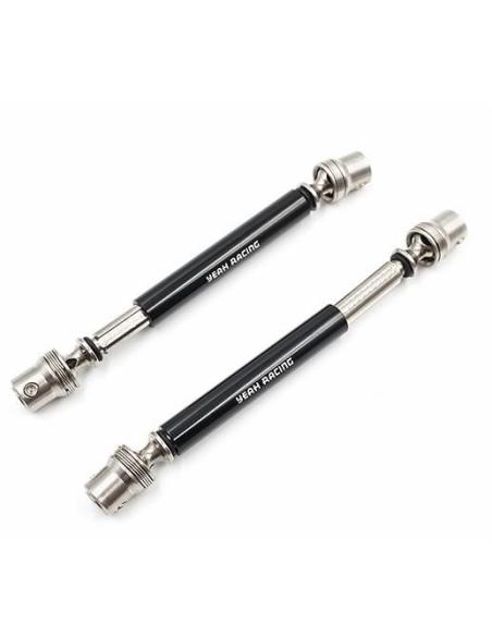 Stainless Steel Front & Rear Center Shaft Set Black For Axial Wraith