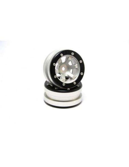 Beadlock Wheels PT- Claw Silver/Black 1.9 (2 pcs)