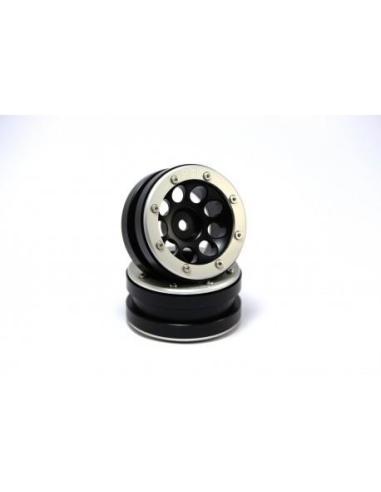 Beadlock Wheels PT- Ecohole Black/Silver 1.9 Metsafil (2u)
