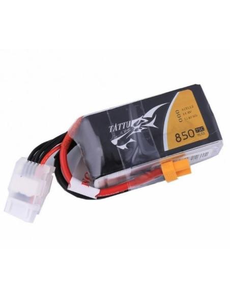 Batería LiPo GENSAce Tattu 850 mAh 14,8V 75C XT60.
