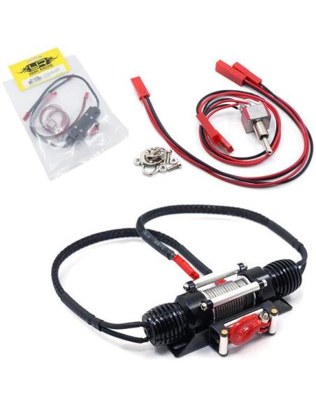 Dual Motor HD Full Metal Steel Wired Winch w/ Control Unit 1/10 RC Rock Crawler