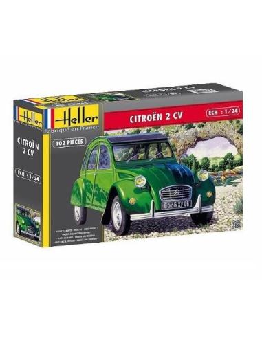 CITROËN 2CV 1/24 Heller + Pegamento y Pinturas