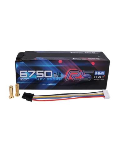 Batería LiPo GensACE RS 5500mAh 7,6V HV 100/200C - SHORTY (Banana 4.0mm/TDean)