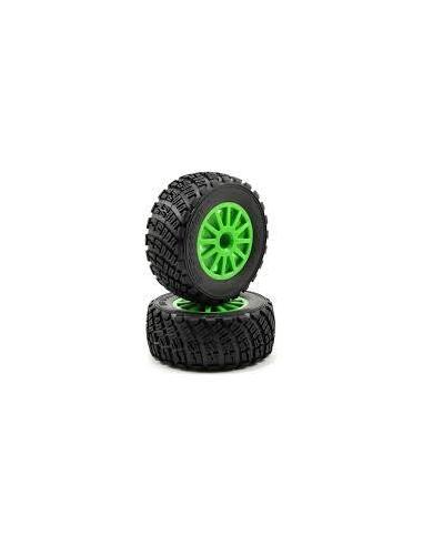 Tires & Wheels, Assembled, GluGreen wheels, BFGoodrich Rally Traxxas.