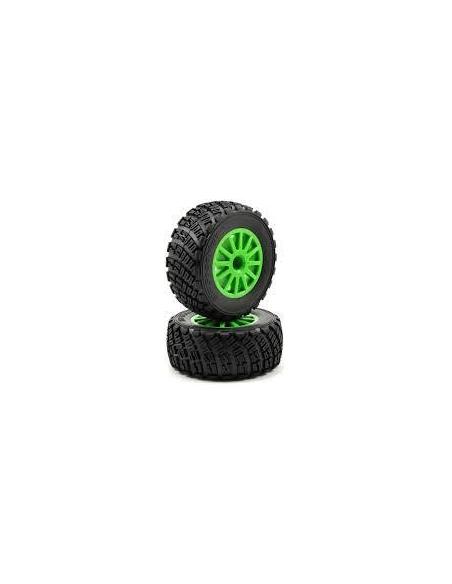 Tires & Wheels, Assembled, GluGreen wheels, BFGoodrich Rally Traxxas.