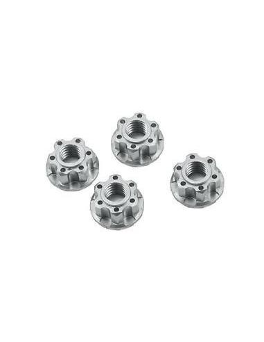 4mm Aluminium Wheel Flange Lock Nut 4pcs For RC Car Silver (4pcs).