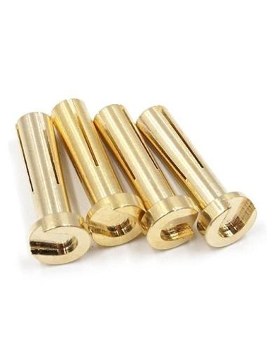 4mm Gold Male Bullet Plug (4 pcs)