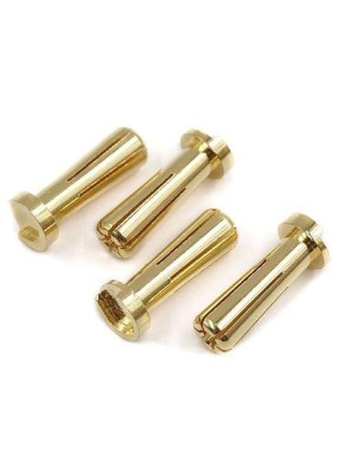 5mm Gold Male Bullet Plug (4 pcs)