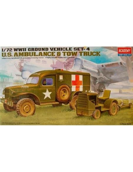 Ground vehicle series-4 U.S. Ambulance & Towing Tractor Academy 1/72