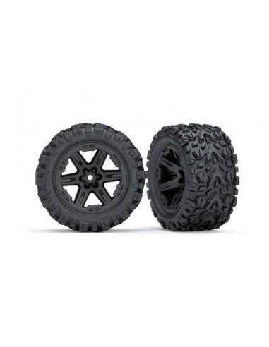 Rustler 4X4 black wheels Tires & wheels 2.8 Talon