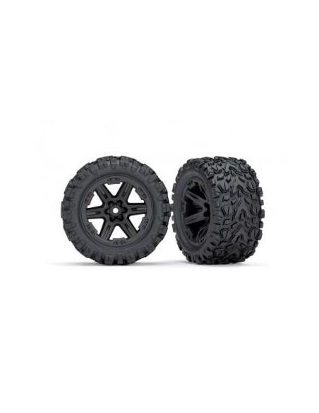 Rustler 4X4 black wheels Tires & wheels 2.8 Talon