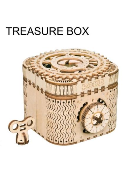 Robotime 3D Wooden Puzzle Model Building kits Treasure Box - LK502