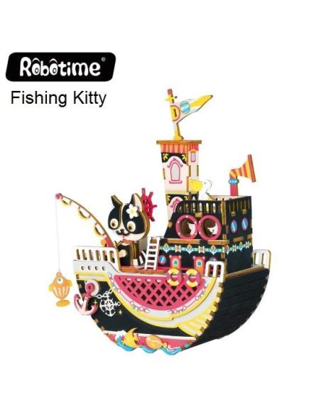 Robotime Music box - Dream Series - Fishing Kitty AMD42