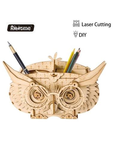 Modern 3D Wooden Puzzle-Non Animals TG405 Owl Box