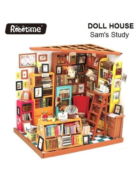 Robotime DIY Mini Dollhouse Building - Sam's Study