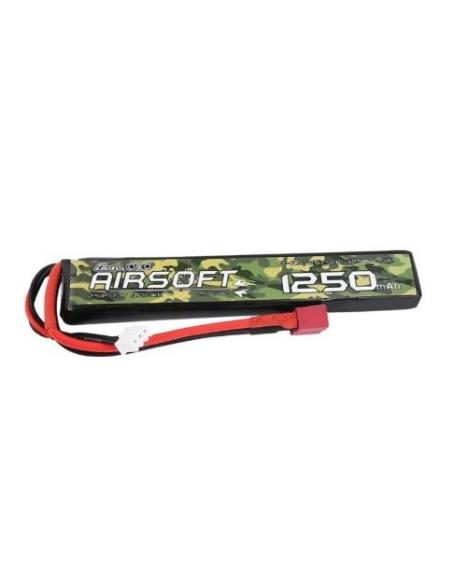 Gens ace 25/50C 1250mAh 2S1P 7.4V Airsoft Gun Lipo Battery with T Plug