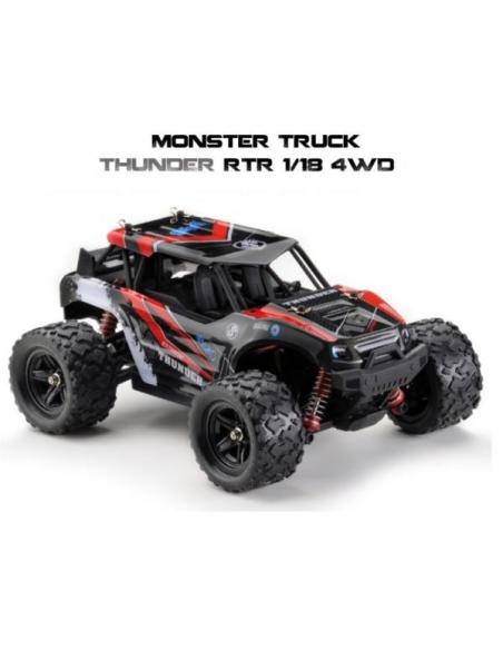 Monster Truck THUNDER 1/18 4WD RTR (Rojo) ABSIMA