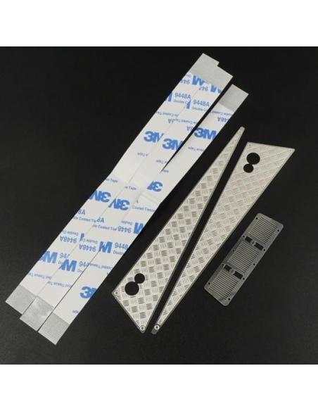 Stainless Steel Front Hood Side Diamond Plate for Traxxas TRX-4 TRX6 Yeah Racing