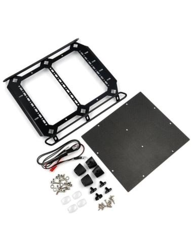 Metal & Carbon Roof Rack w/Light White Leds For Traxxas TRX-6 Mercedes Benz