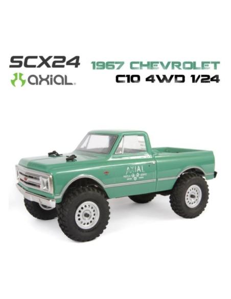 SCX24 1967 Chevrolet C10 4WD Truck Brushed RTR 1/24 - Verde