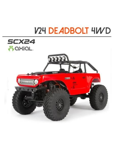 SCX24 Deadbolt 4WD Rock Crawler Brushed RTR 1/24 - Rojo
