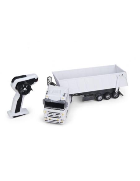 Camión con Volquete RC Mercedes Benz ACTROS - Blanco