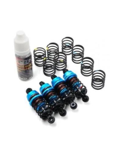 QUTUS Challenger 55mm Damper Set for 1/10 RC Touring M-Chassis Car Blue