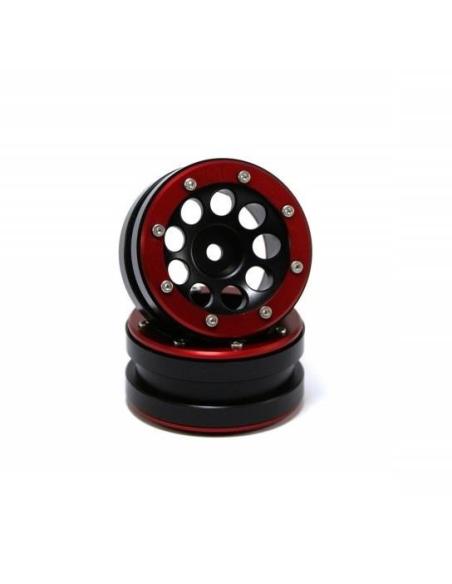 Beadlock Wheels PT- Ecohole Black/Red 1.9 (2 pcs)