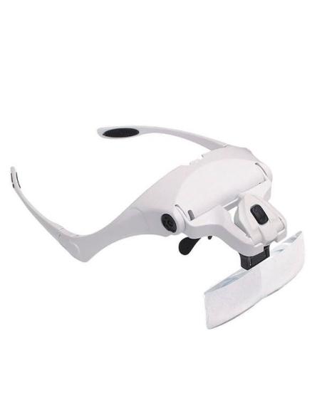 Lupa de cabeza ergonómica con LED y 5 lentes aumento