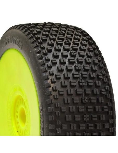 Neumáticos SPRINTER P1 con Llanta amarilla Buggy 1/8 - COMPUESTO SUPER BLANDO
