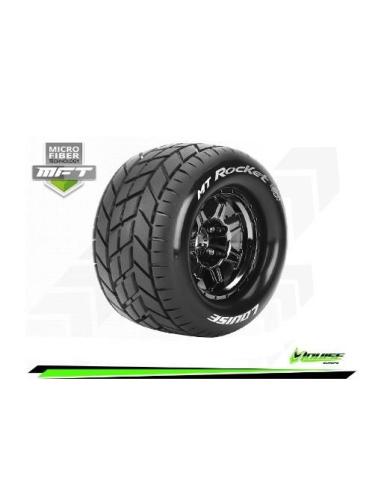 Louise RC MFT MT-ROCKET 1/8 Monster Truck Sport Black Chrome 3.8 Bead Style Wheels - 1/2-Offset - Hex 17mm